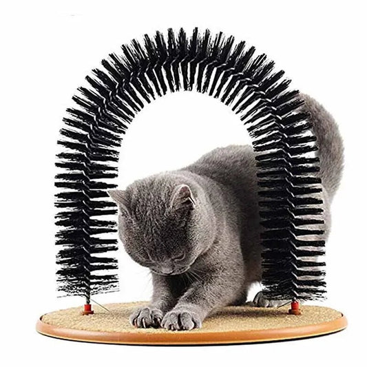 Jouet Chatons Arc Auto Brosse – Toilettage, Massage et Divertissement en Un - Tout pour chat